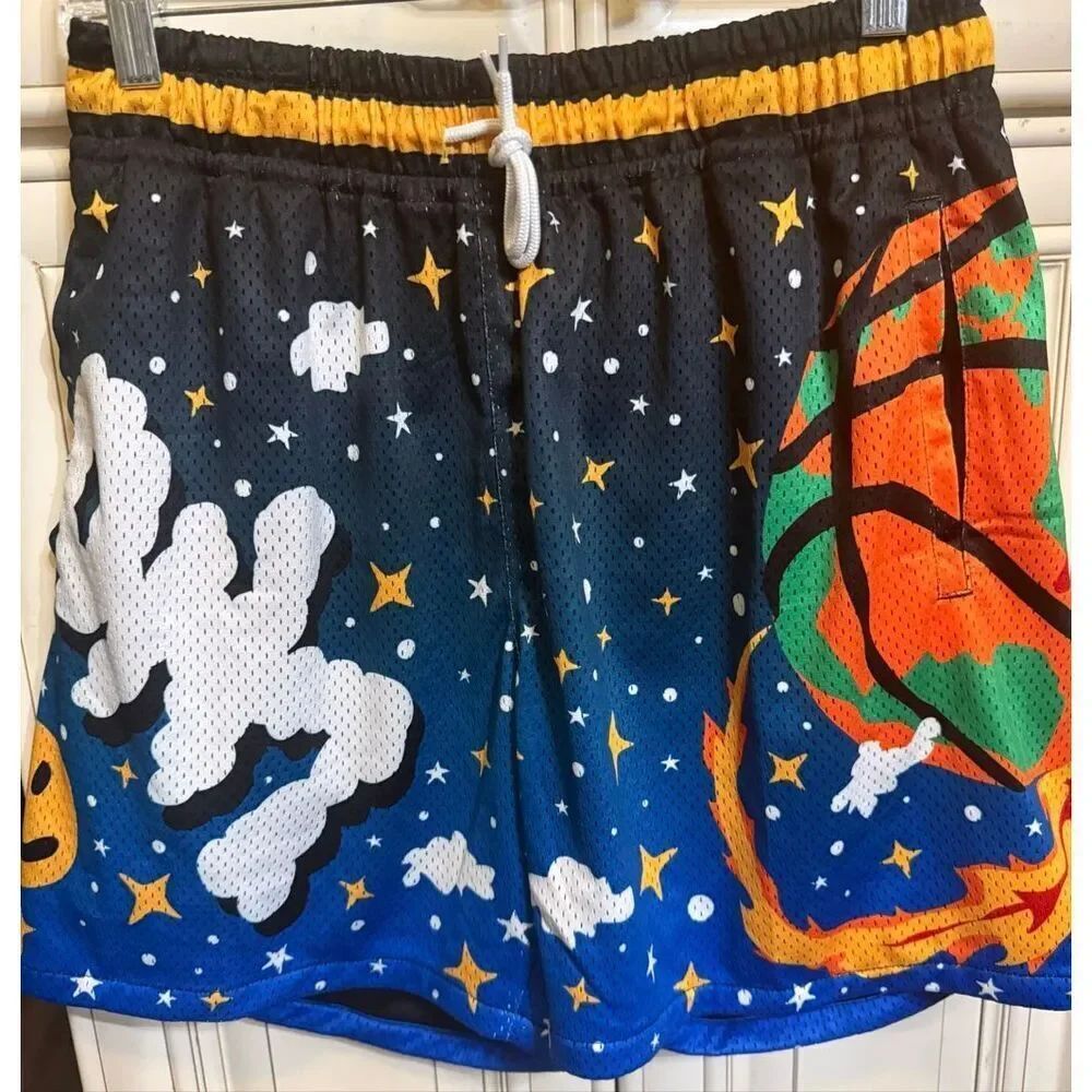 Section 7 Youth Drawstring Elastic Waist Mesh Basketball Short Multicolor Medium